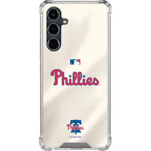 MLB Philadelphia Phillies Road Jersey Galaxy S23 FE Clear Case