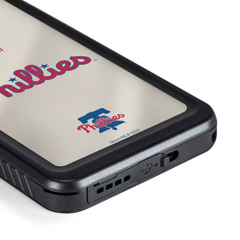 MLB Philadelphia Phillies Road Jersey Galaxy S23 Plus Waterproof Case