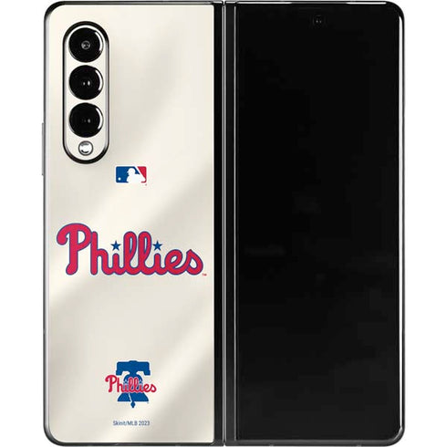 MLB Philadelphia Phillies Road Jersey Galaxy Z Fold3 5G Skin