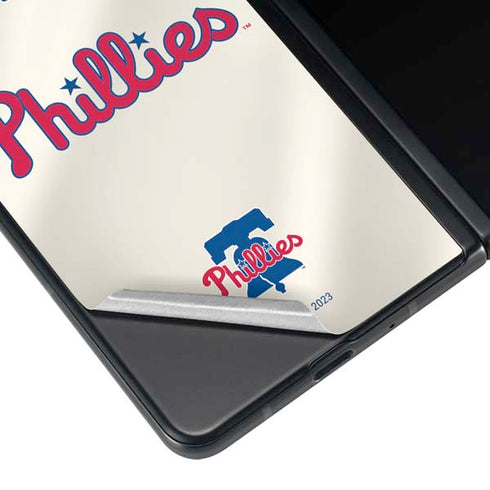 MLB Philadelphia Phillies Road Jersey Galaxy Z Fold3 5G Skin