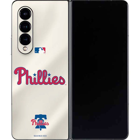 MLB Philadelphia Phillies Road Jersey Galaxy Z Fold4 5G Skin