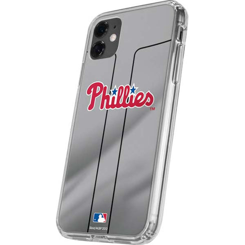 MLB Philadelphia Phillies Road Jersey iPhone 11 Clear Case