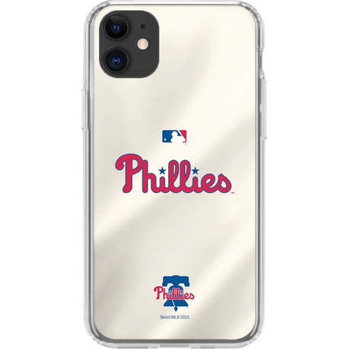 MLB Philadelphia Phillies Road Jersey iPhone 11 Clear Case