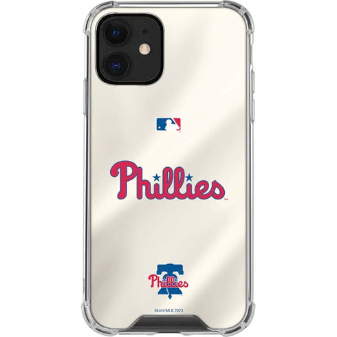 MLB Philadelphia Phillies Road Jersey iPhone 12 Clear Case