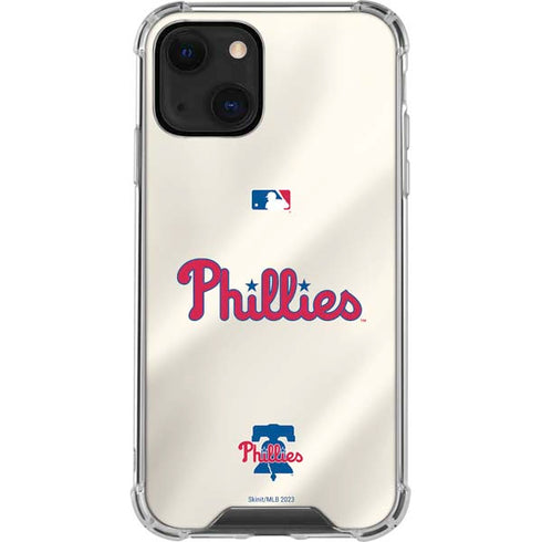 MLB Philadelphia Phillies Road Jersey iPhone 13 Mini Clear Case