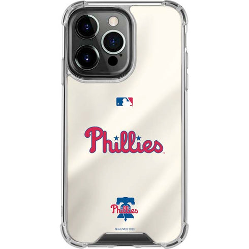 MLB Philadelphia Phillies Road Jersey iPhone 14 Pro Clear Case