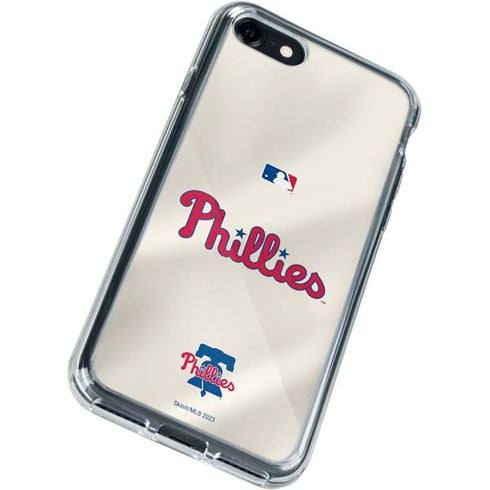 MLB Philadelphia Phillies Road Jersey iPhone SE (2nd & 3rd Gen) Clear Case