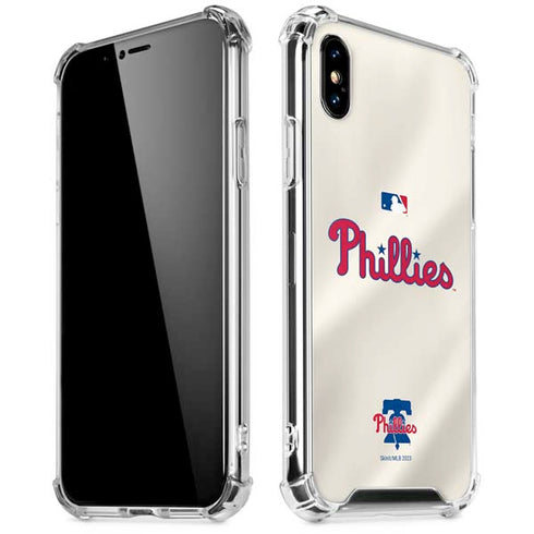 MLB Philadelphia Phillies Road Jersey iPhone XS Max Clear Case
