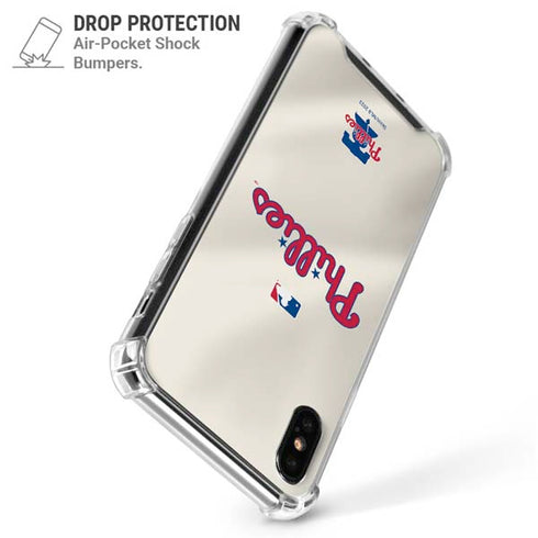 MLB Philadelphia Phillies Road Jersey iPhone XS Max Clear Case
