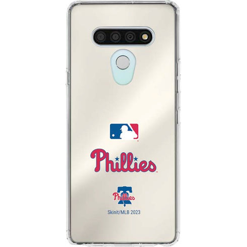 MLB Philadelphia Phillies Road Jersey LG Stylo 6 Clear Case