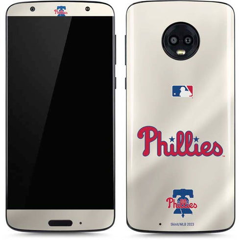 MLB Philadelphia Phillies Road Jersey Moto G6 Skin