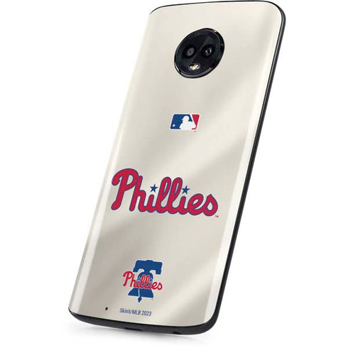 MLB Philadelphia Phillies Road Jersey Moto G6 Skin
