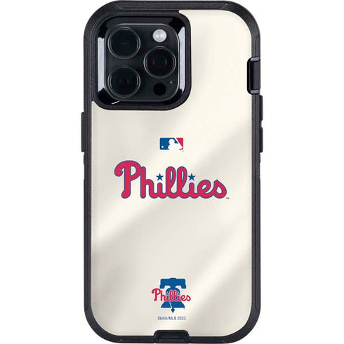 MLB Philadelphia Phillies Road Jersey Otterbox Defender iPhone Skin