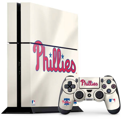 MLB Philadelphia Phillies Road Jersey PS4 Console and Controller Bundle Skin