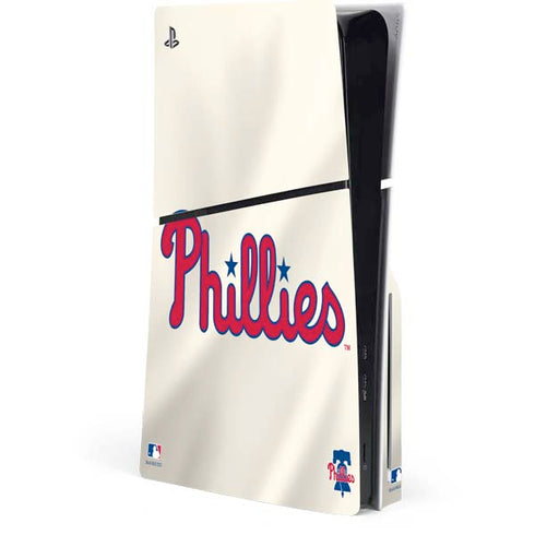 MLB Philadelphia Phillies Road Jersey PS5 Slim Disk Console Skin
