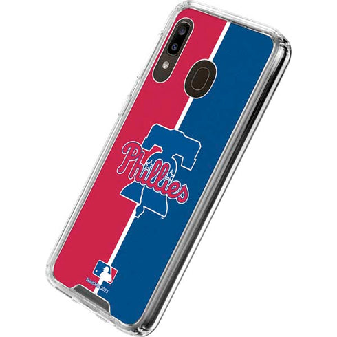 MLB Philadelphia Phillies Split Galaxy A30 Clear Case