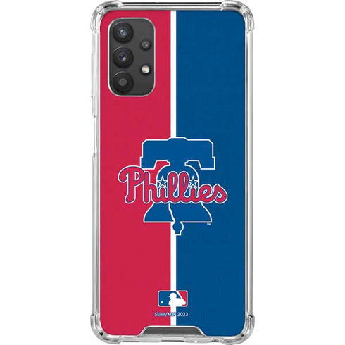 MLB Philadelphia Phillies Split Galaxy A32 5G Clear Case