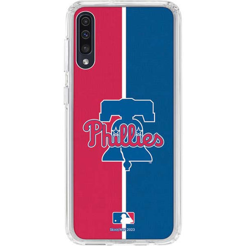 MLB Philadelphia Phillies Split Galaxy A50 Clear Case