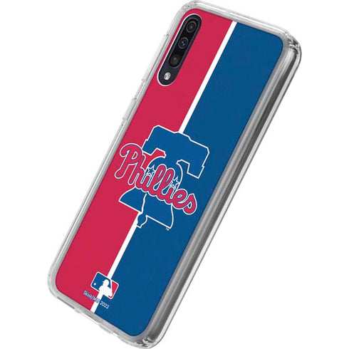 MLB Philadelphia Phillies Split Galaxy A50 Clear Case