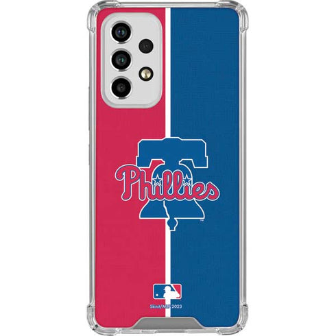 MLB Philadelphia Phillies Split Galaxy A53 5G Clear Case