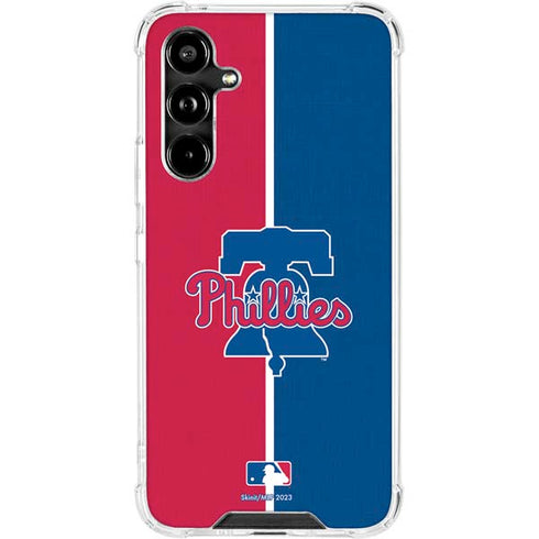 MLB Philadelphia Phillies Split Galaxy A54 5G Clear Case