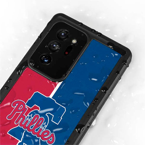 MLB Philadelphia Phillies Split Galaxy Note20 Ultra 5G Waterproof Case