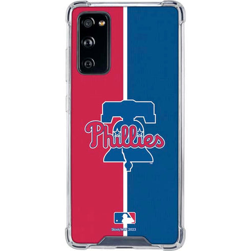 MLB Philadelphia Phillies Split Galaxy S20 FE Clear Case