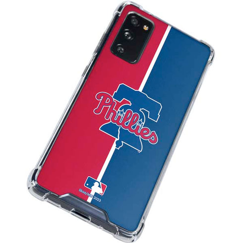 MLB Philadelphia Phillies Split Galaxy S20 FE Clear Case
