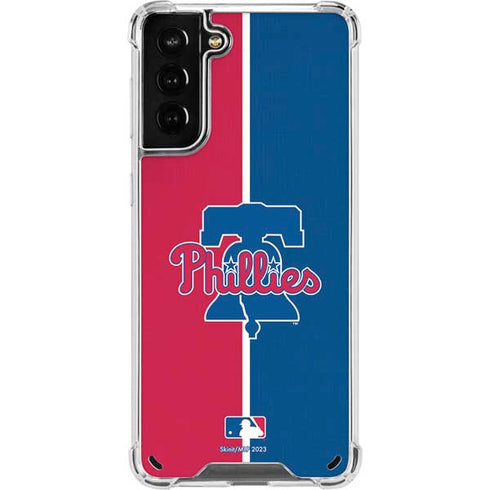 MLB Philadelphia Phillies Split Galaxy S21 Plus 5G Clear Case