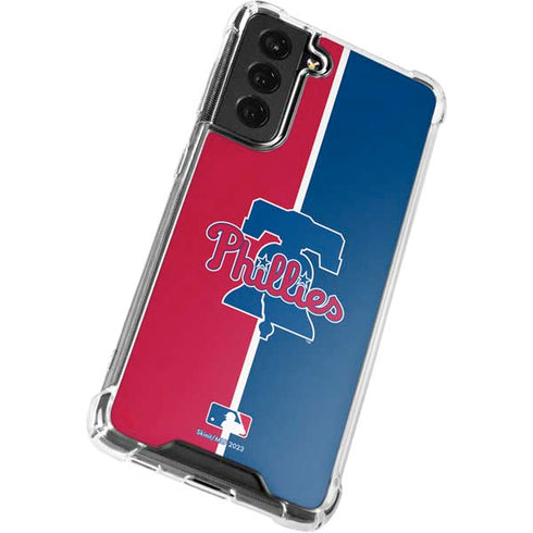 MLB Philadelphia Phillies Split Galaxy S22 Plus Clear Case