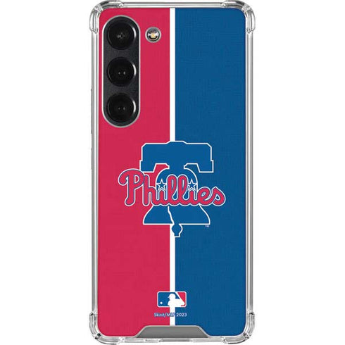 MLB Philadelphia Phillies Split Galaxy S23 Clear Case