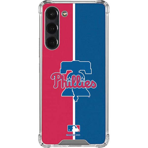 MLB Philadelphia Phillies Split Galaxy S23 Plus Clear Case
