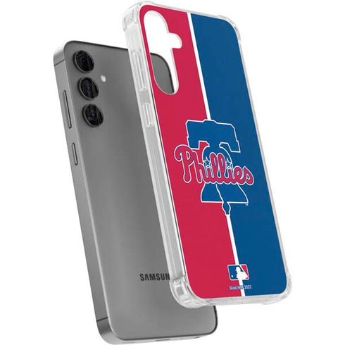 MLB Philadelphia Phillies Split Galaxy S24 Plus Clear Case