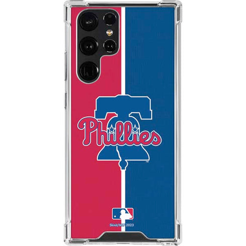 MLB Philadelphia Phillies Split Galaxy S24 Ultra Clear Case
