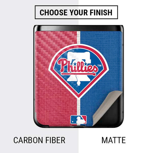 MLB Philadelphia Phillies Split Galaxy Z Flip Skin