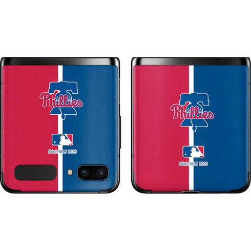 MLB Philadelphia Phillies Split Galaxy Z Flip Skin