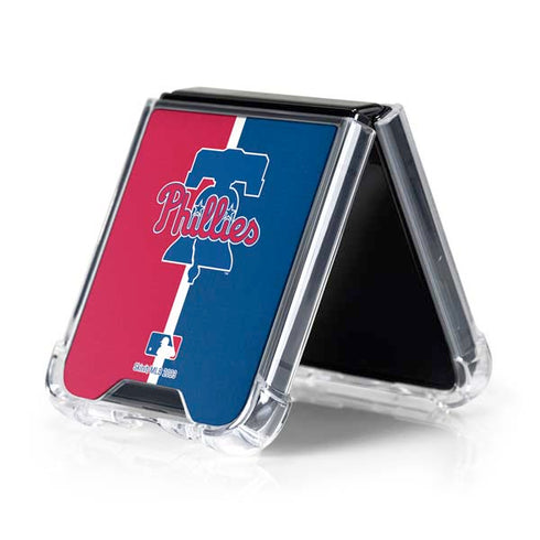 MLB Philadelphia Phillies Split Galaxy Z Flip5 5G Clear Case