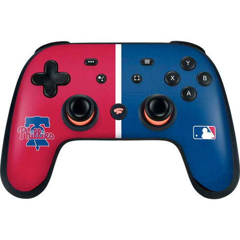 MLB Philadelphia Phillies Split Google Stadia Controller Skin