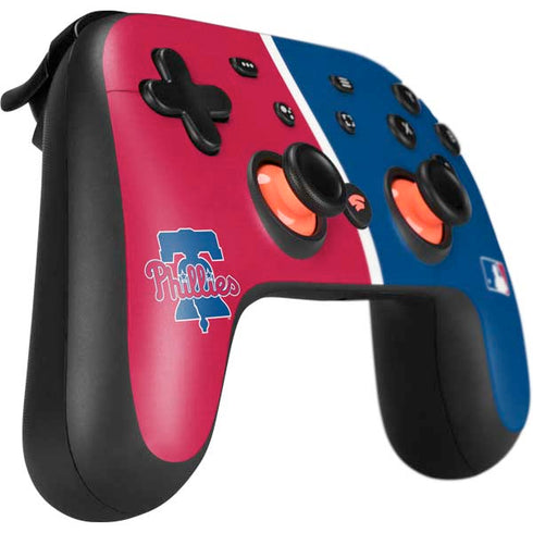 MLB Philadelphia Phillies Split Google Stadia Controller Skin