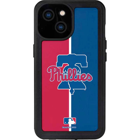 MLB Philadelphia Phillies Split iPhone 13 Mini Waterproof Case