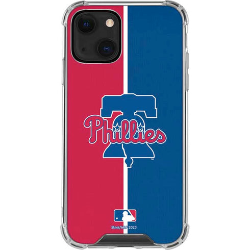 MLB Philadelphia Phillies Split iPhone 14 Plus Clear Case