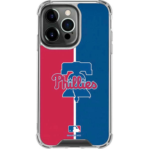 MLB Philadelphia Phillies Split iPhone 15 Pro Clear Case