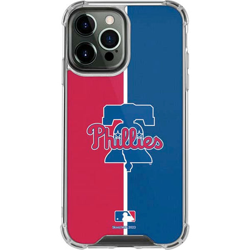 MLB Philadelphia Phillies Split iPhone 15 Pro Max Clear Case