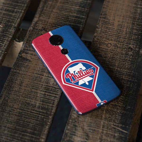 MLB Philadelphia Phillies Split Moto E5 Plus Skin