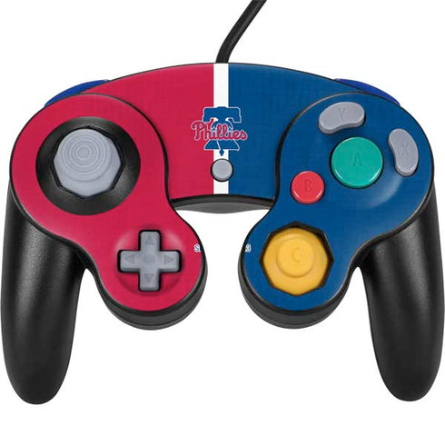 MLB Philadelphia Phillies Split Nintendo GameCube Controller Skin