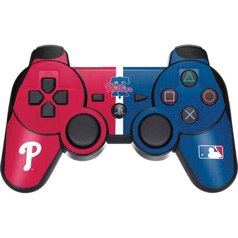MLB Philadelphia Phillies Split PS3 Dual Shock wireless controller Skin