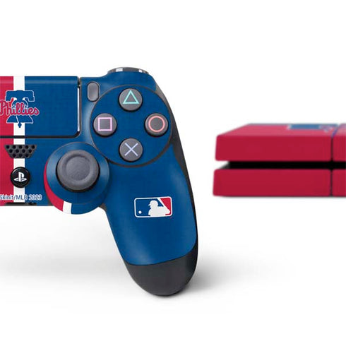 MLB Philadelphia Phillies Split PS4 Console and Controller Bundle Skin