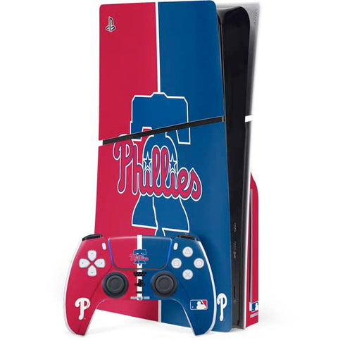 MLB Philadelphia Phillies Split PS5 Slim Disk Bundle Skin