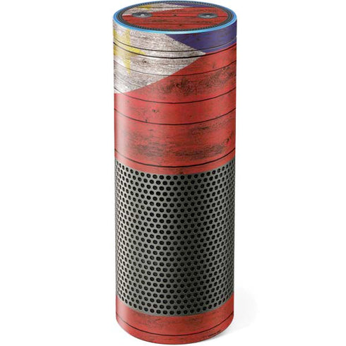Philippines Flag Dark Wood Amazon Echo Skin