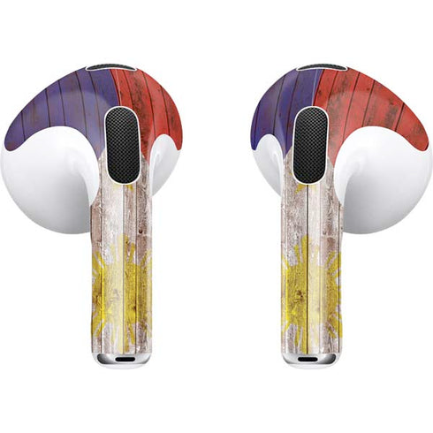Philippines Flag Dark Wood Apple AirPods (3rd Gen 2021) Skin